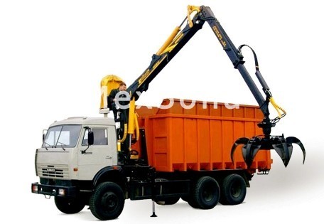 КАМАЗ Автомобиль ломовоз Т6307F  с КМУ с грейферным захватом